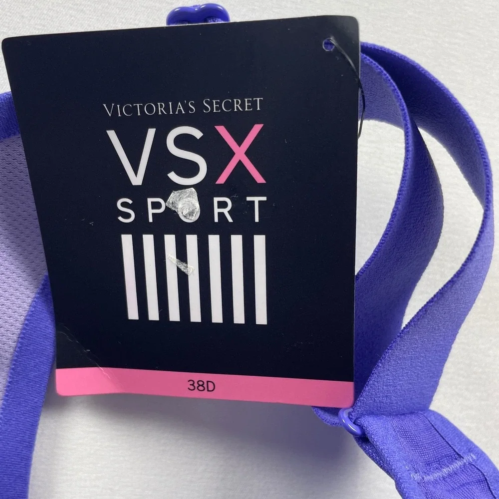 Victoria's Secret VSX Sport Incredible Front-Close Sports Bra Purple 38D NEW